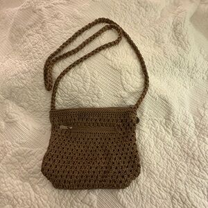 The Sak Brown Crochet Crossbody Bag